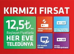 HD Teledünya+10 Mbps İnternet 39 TL