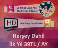 Herşey Dahil İlk Yıl 39 TL Kampanyası