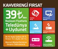 Uydunet + Teledünya  39 - 59 TL